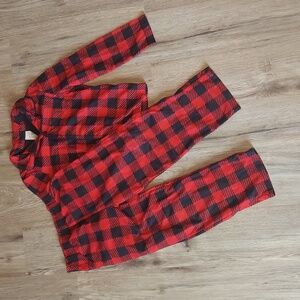 Faded Glory Red and Black Pajama Top